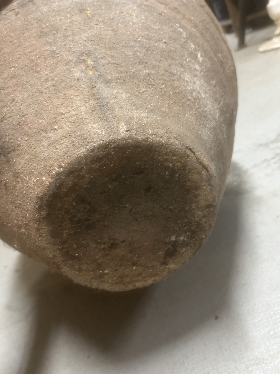 Large Terracotta Pottery, Antique 19th-century Jug, Amphora, Folk Art-photo-6