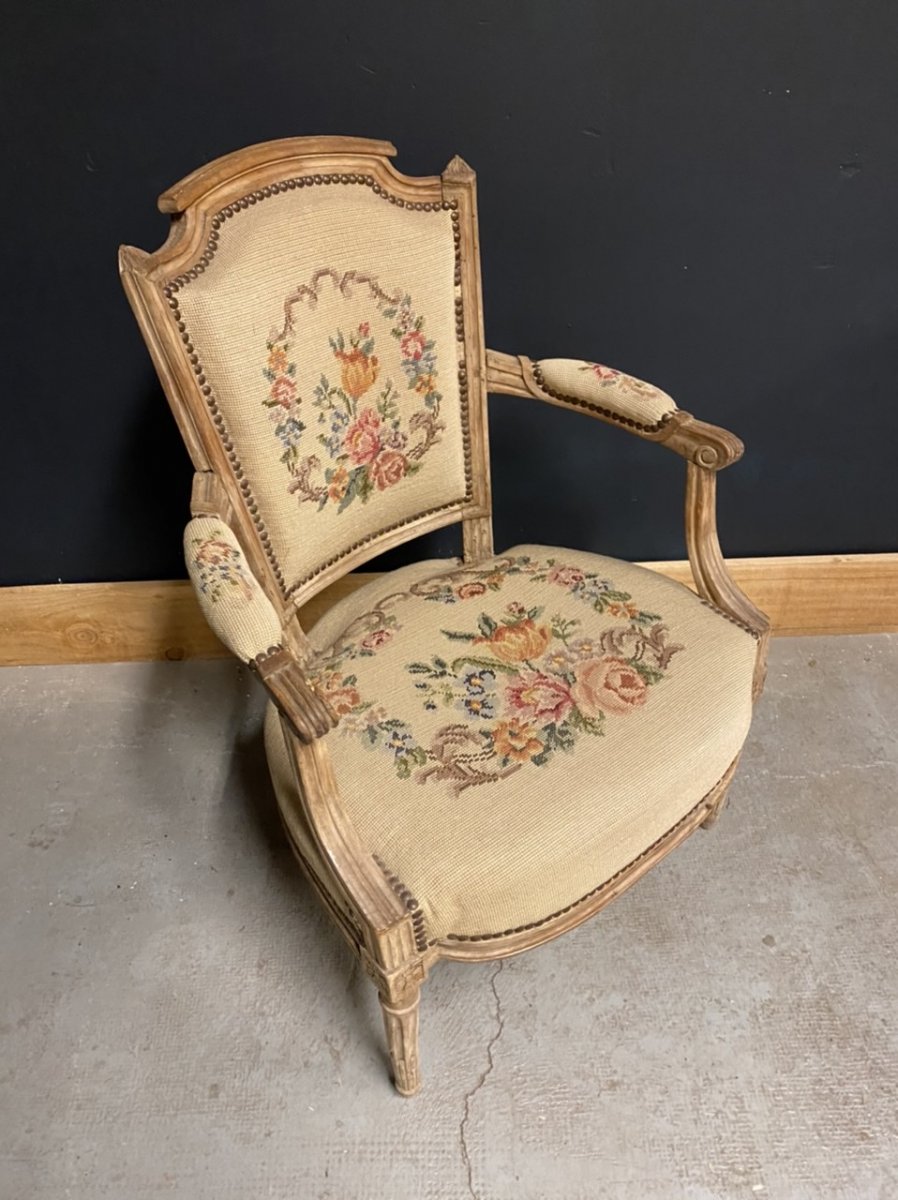 Fauteuil époque Louis XVI XVIIIeme Ancien -photo-2