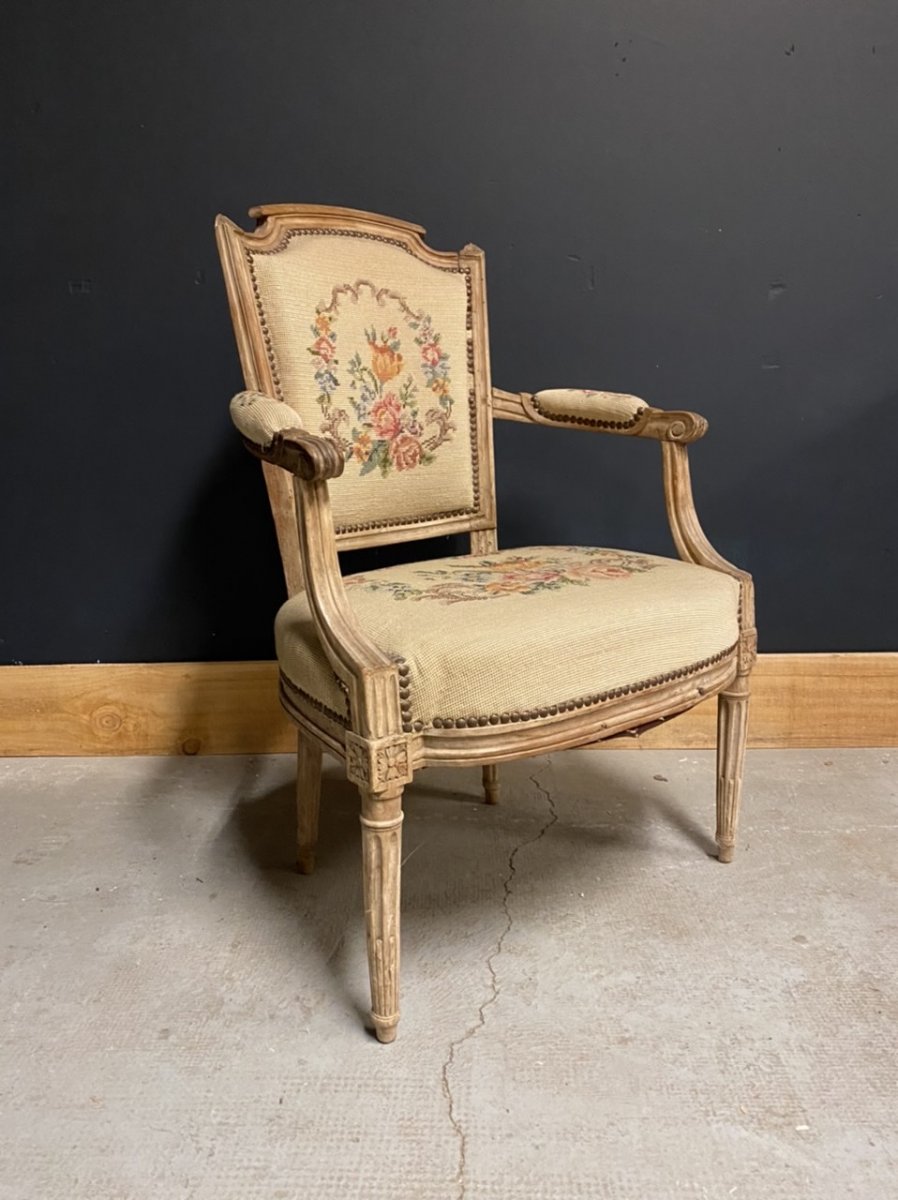 Fauteuil époque Louis XVI XVIIIeme Ancien -photo-3