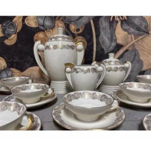 Theodore Haviland Limoges Modernist Art Deco Porcelain Tea Coffee Service