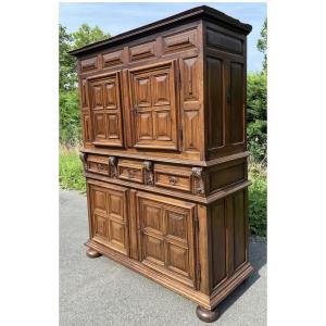 17th-18th Century Cabinet Renaissance Louis XIII Old Chateau Wardrobe