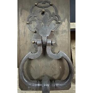 Heurtoir Marteau De Porte Fer Forgé Château Maison De Maître Ancien XVIII 18
