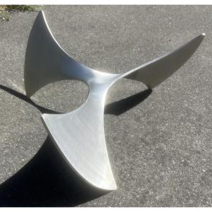 Propeller Coffee Table Base By Knut Hesterberg: Space-age Aluminum Design