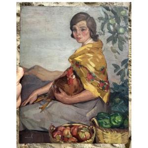 Josep Morell I Macias Painting Spanish School Andalusia Catalonia Poster