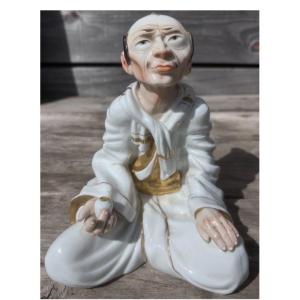 Magot Pagode Bouddha Porcelaine Statuette Personnage Meissen Limoges Japon Chine