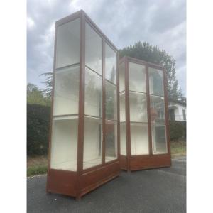 Pair Of Display Cabinets, Curiosity Cabinet, Bookcase, Pharmacy Cabinet