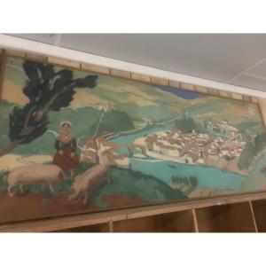 Jacques Liozu, Oil Painting On Canvas, Laguépie 82, Tarn-et-garonne, Albi