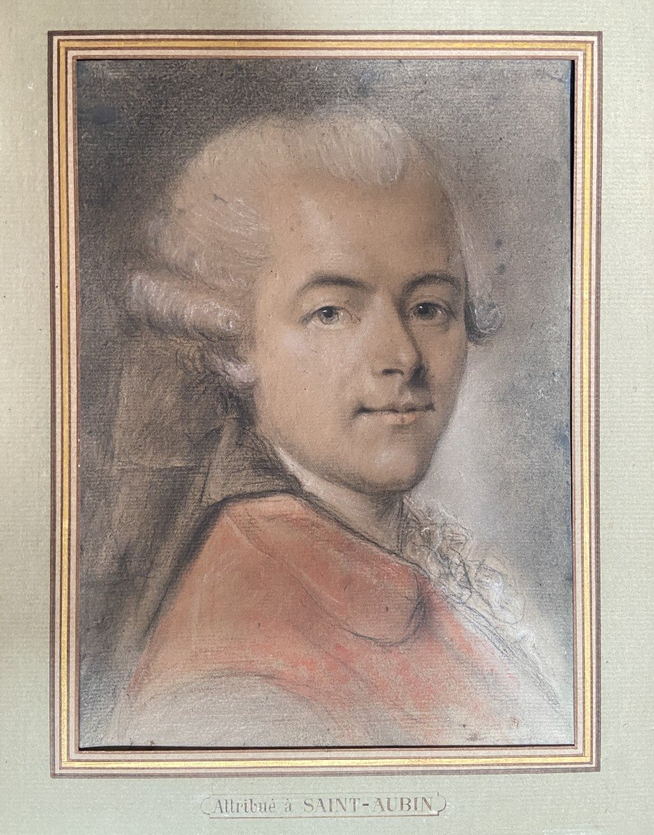 École française du XVIIIe siècle Portrait d'un gentilhomme, pastel-photo-3