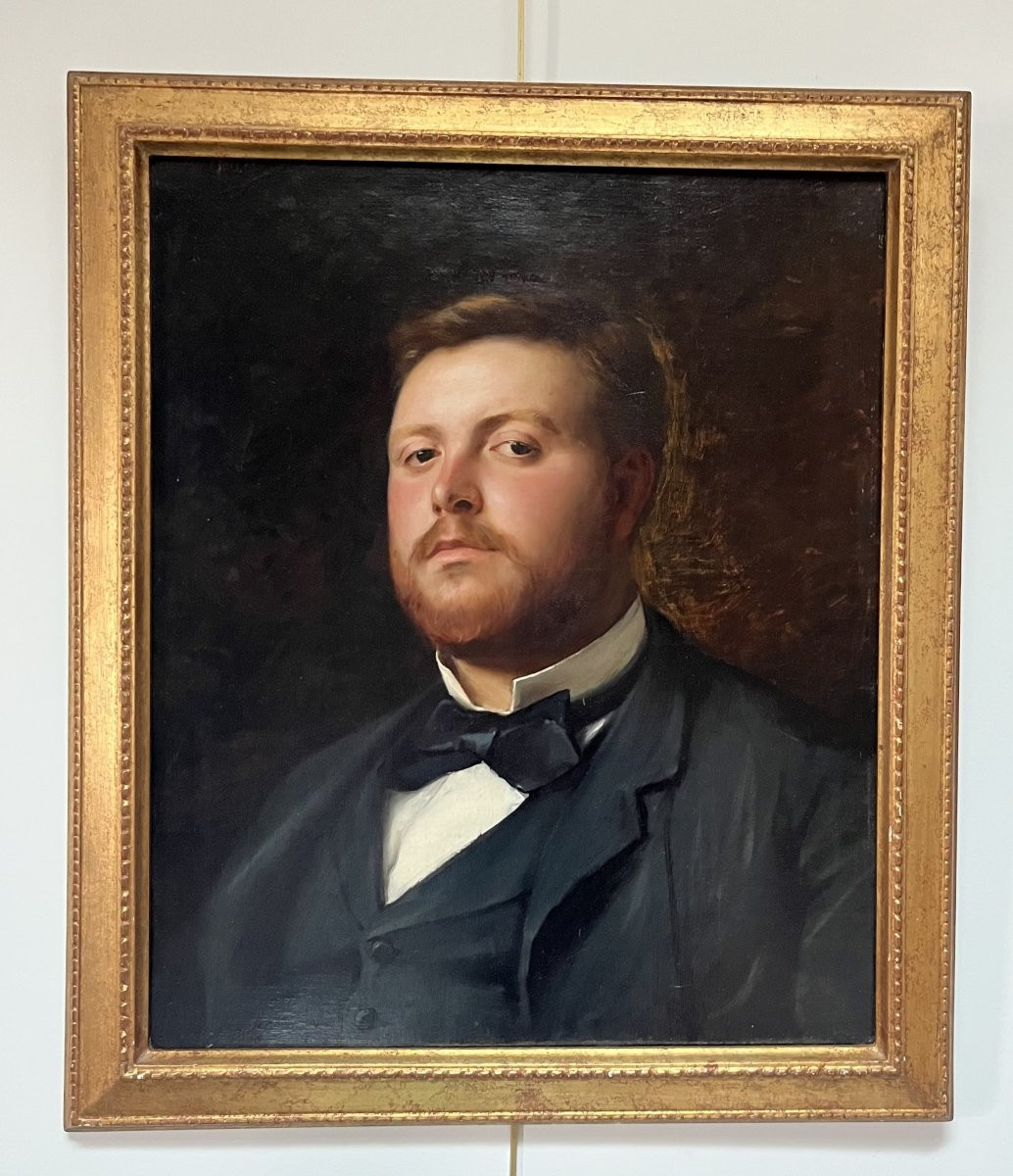 J. Bonnevay, Portrait Of A Man Of Quality, Oil On Canvas Signed-photo-2