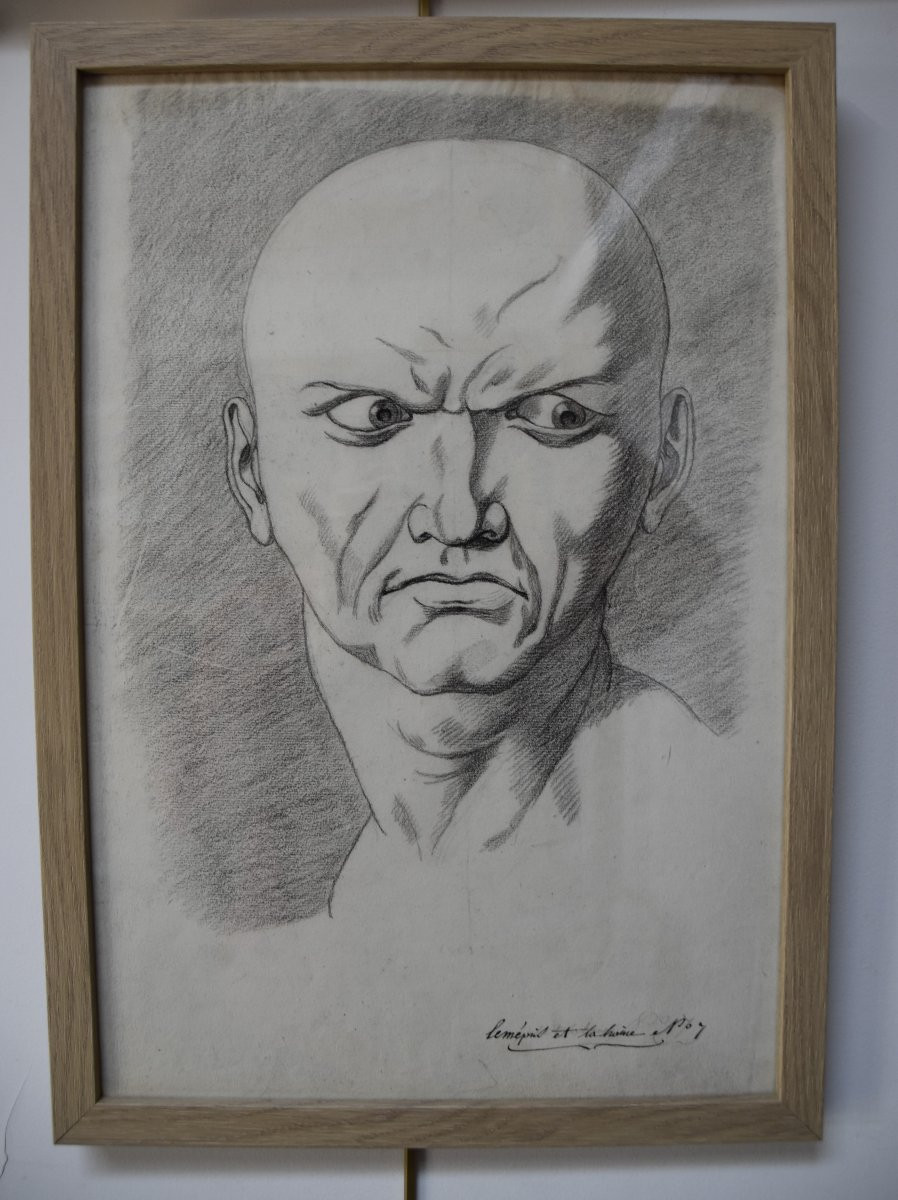 École française du  XVIIIe siècle,  Le Mépris et la Haine, forme d'expression, dessin-photo-1