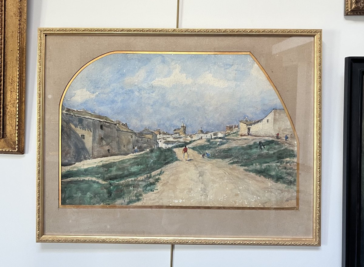 Siebe Johannes Ten Cate (1858-1908) View Of Toledo, 1896, Signed Watercolor-photo-6