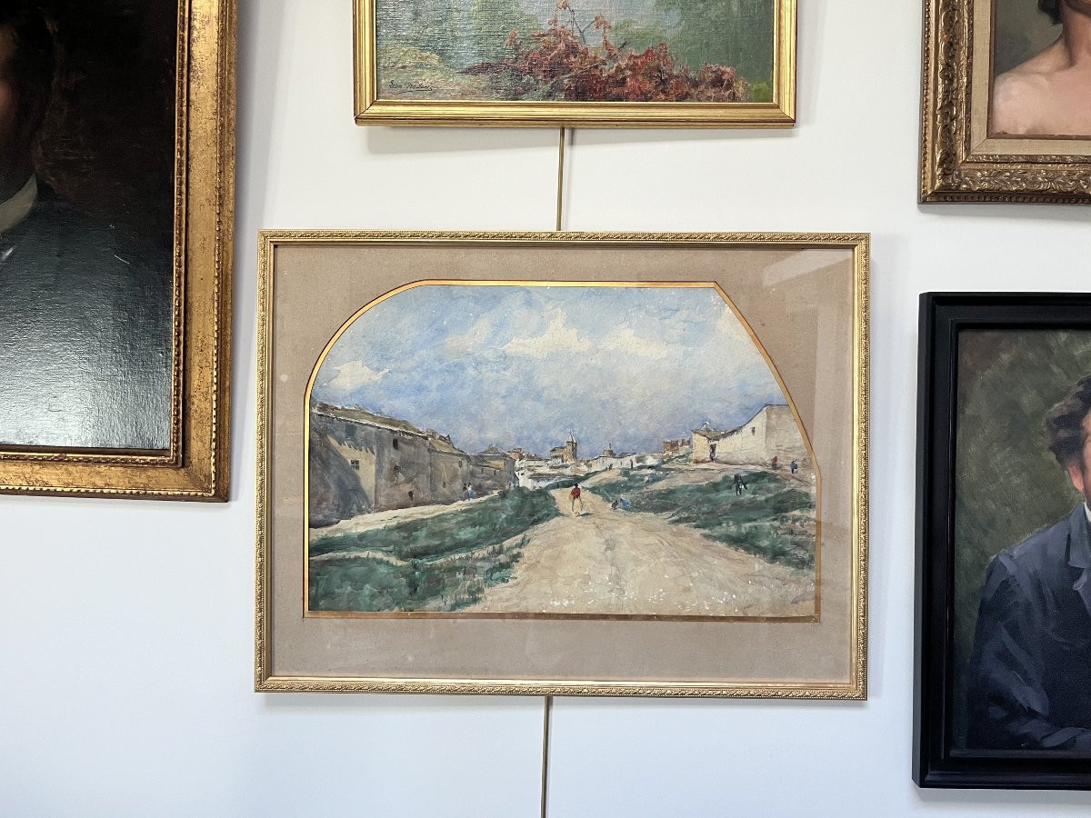 Siebe Johannes Ten Cate (1858-1908) View Of Toledo, 1896, Signed Watercolor-photo-7