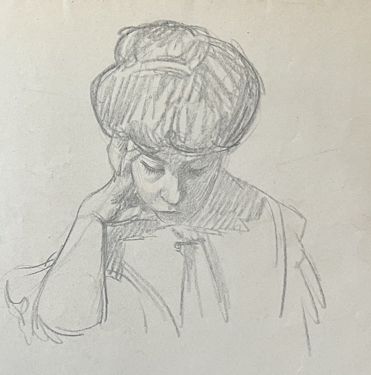 André Eugène Costilhes (1865-1940) Two Studies Of Women, Drawing-photo-4