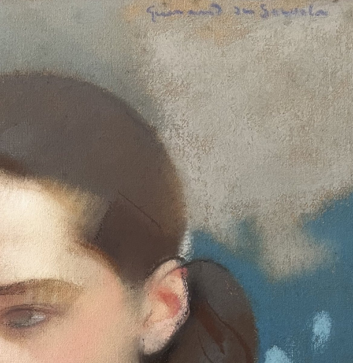 Lucien Victor Guirand De Scevola (1871-1950) Portrait Of A Lady, Signed Pastel-photo-1