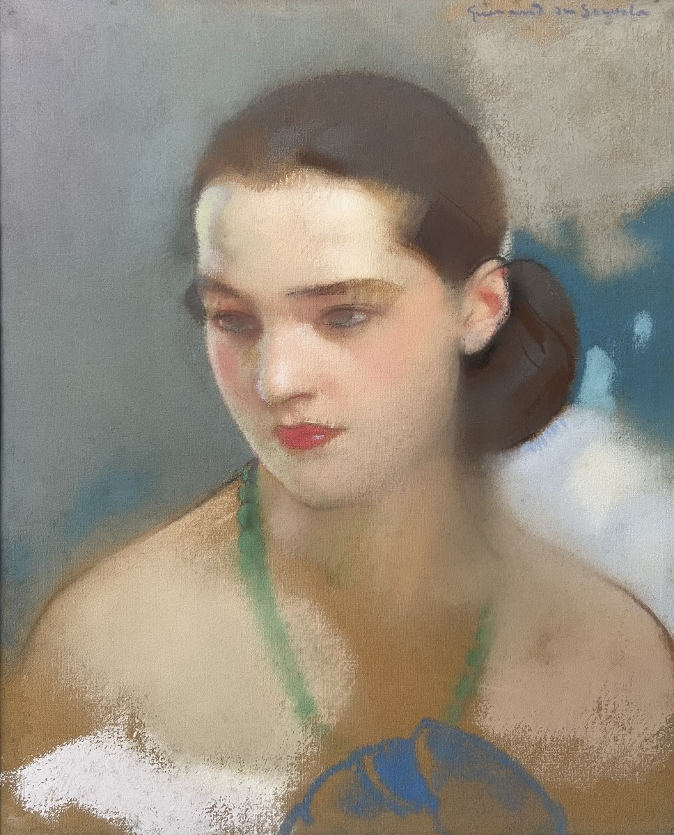 Lucien Victor Guirand De Scevola (1871-1950) Portrait Of A Lady, Signed Pastel