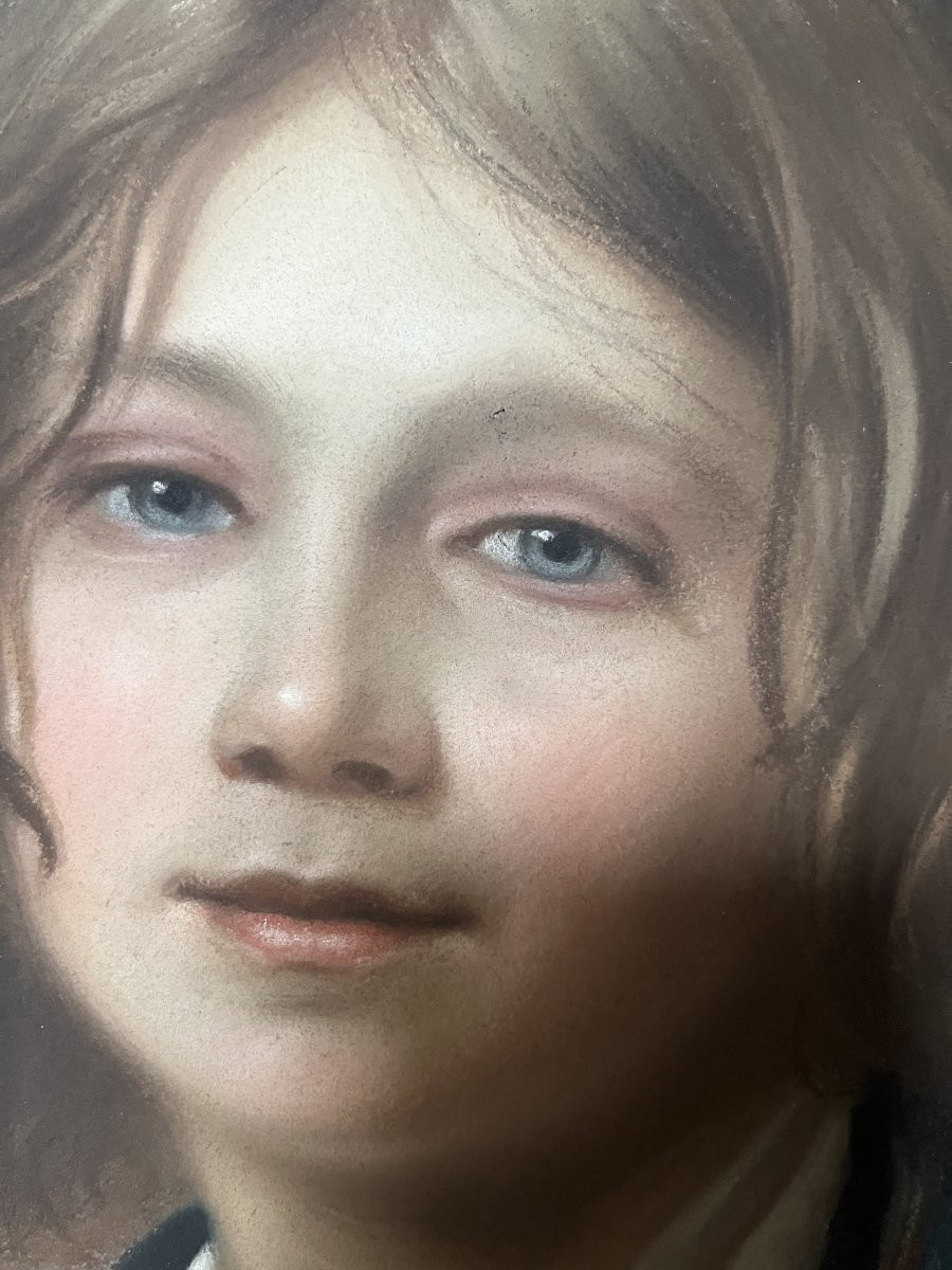 Pierre-Adolphe Huas (1838-1900)  Jeune Napolitain, 1867, pastel signé et daté -photo-2