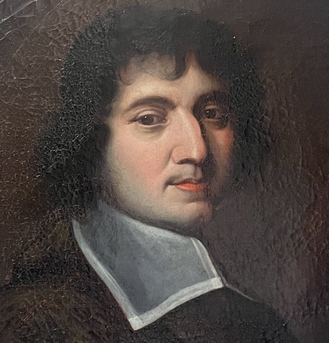 French School Of The Early 18th Century, Portrait Of A Clergyman, Oil On Oval Canvas-photo-1