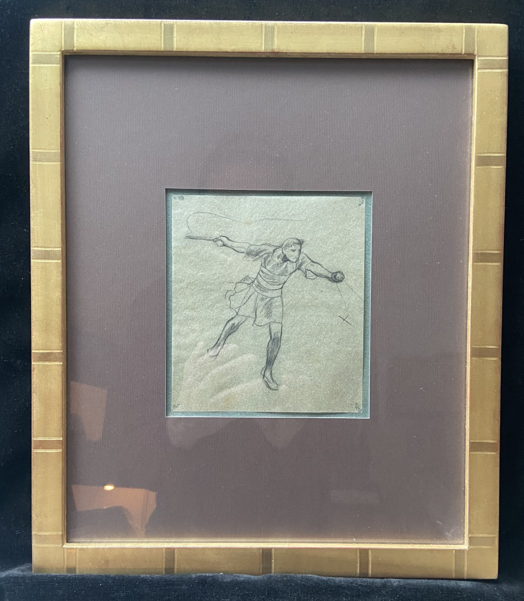 Georges  Antoine Rochegrosse (1859-1938)  Étude pour « Le Cocher », dessin original-photo-2
