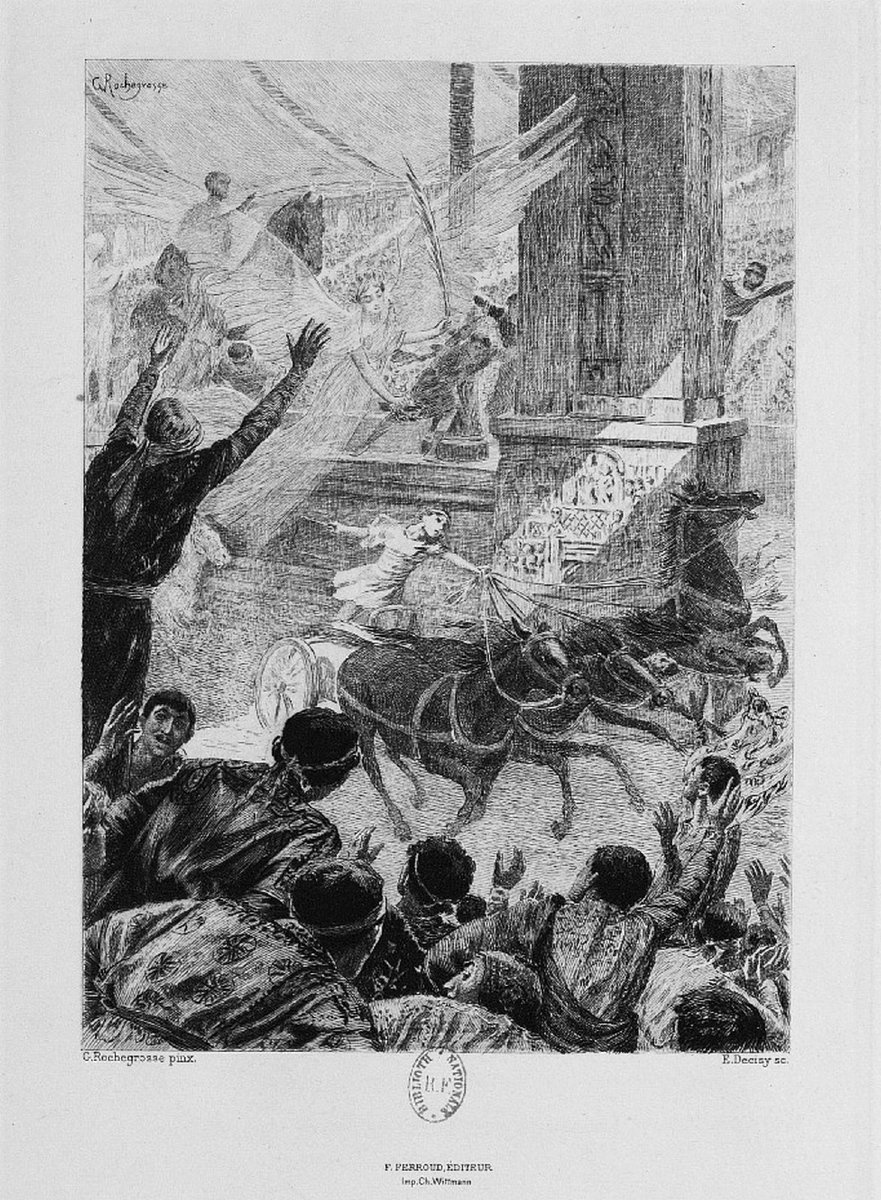 Georges  Antoine Rochegrosse (1859-1938)  Étude pour « Le Cocher », dessin original-photo-1