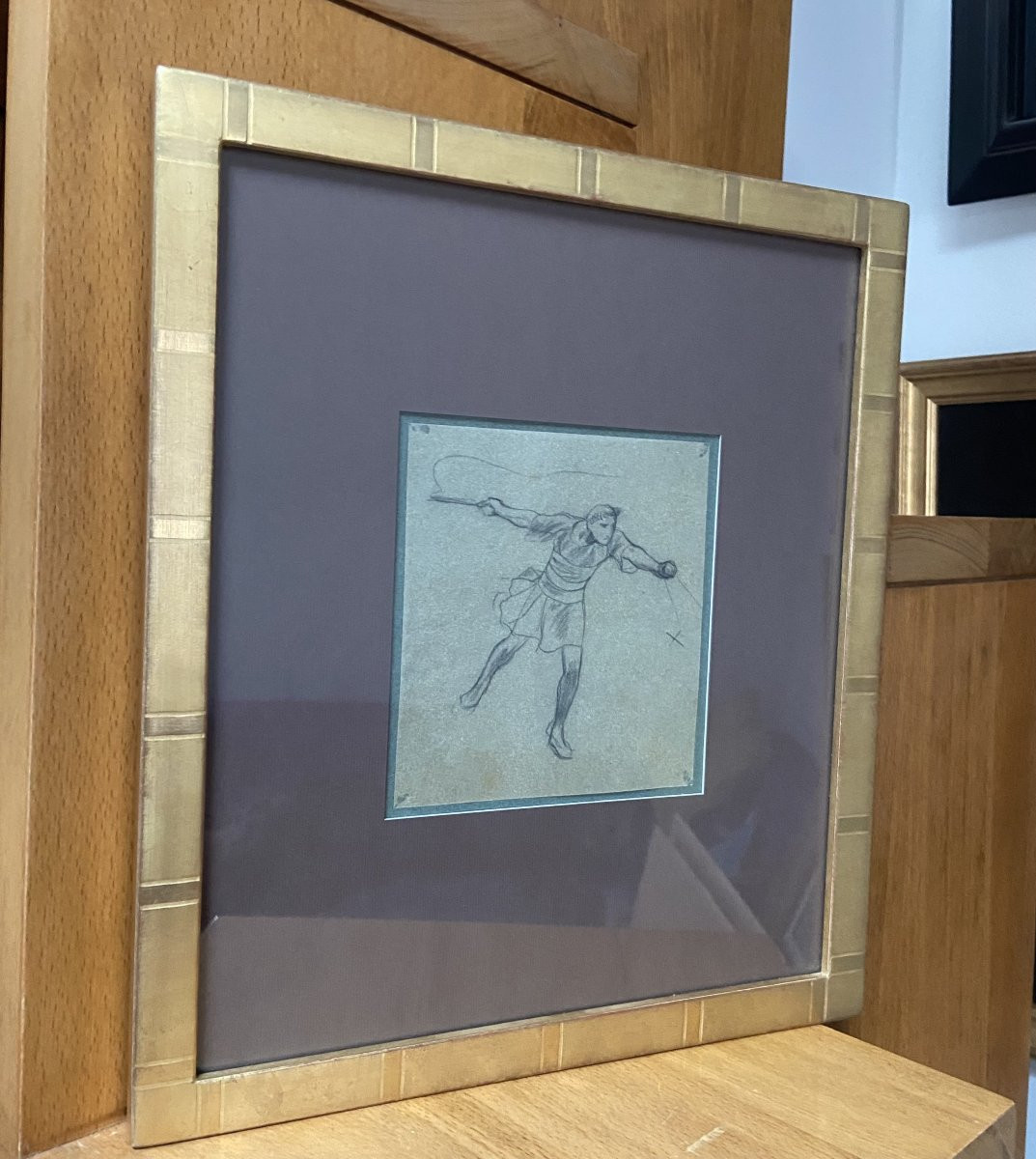 Georges  Antoine Rochegrosse (1859-1938)  Étude pour « Le Cocher », dessin original-photo-4