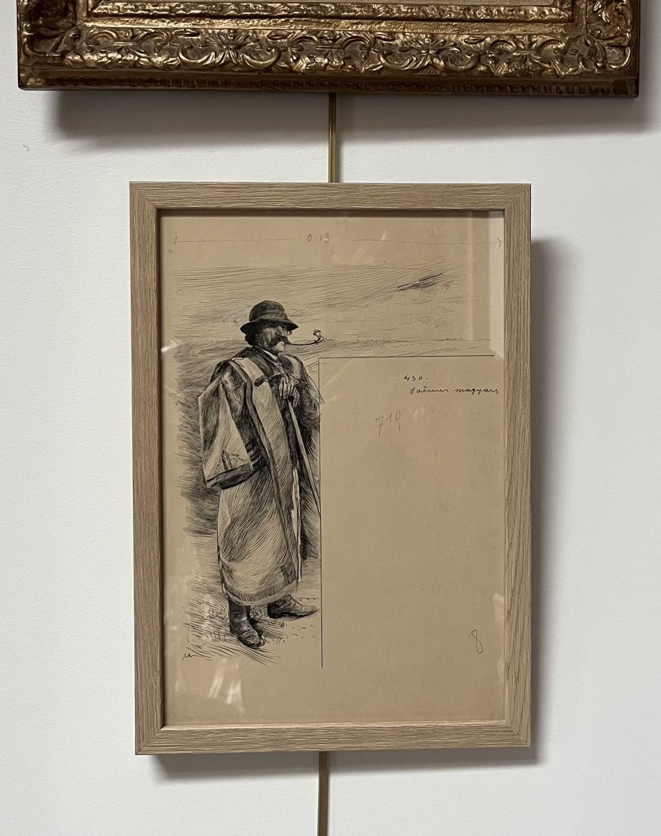 Felician Myrbach (1853-1940) Magyar Poems, Pen Drawing-photo-1