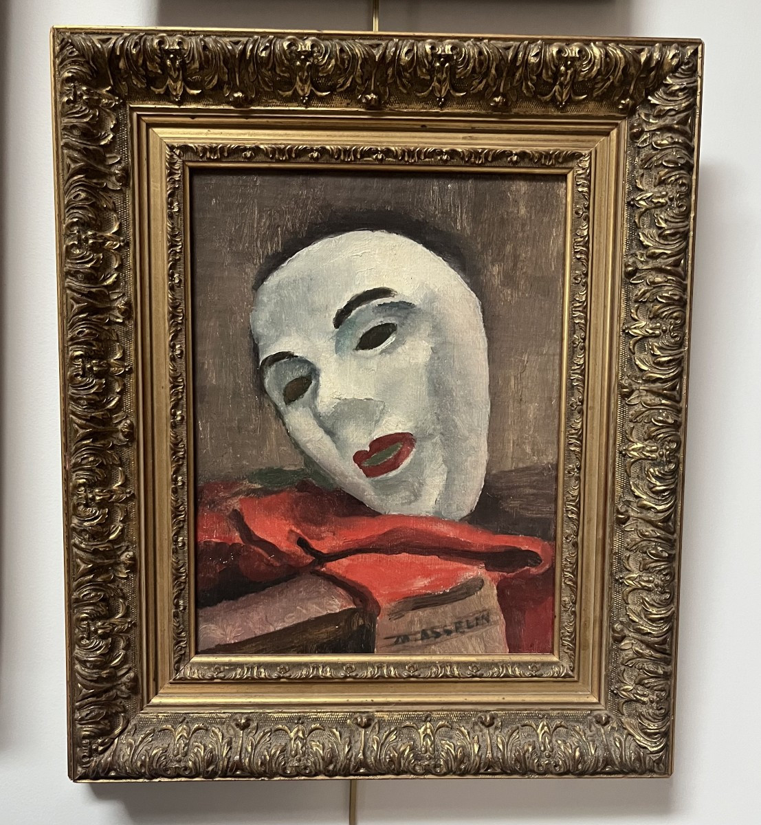 Maurice Asselin (1882-1947) The White Mask, Oil On Canvas, Signed-photo-3