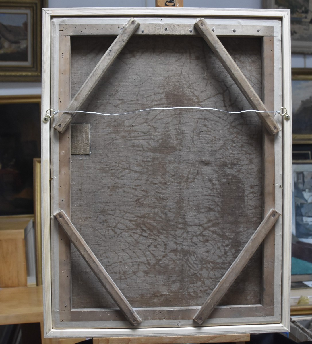 École française du XIXe siècle,  Deux femmes italiennes dans un paysage,  huile sur toile-photo-2