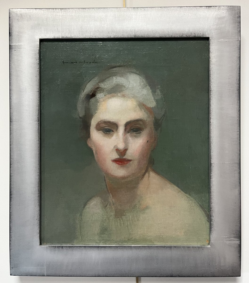 Lucien-victor Guirand De Scévola (1871-1950) Portrait Of His Wife, Oil On Canvas, Signed-photo-2