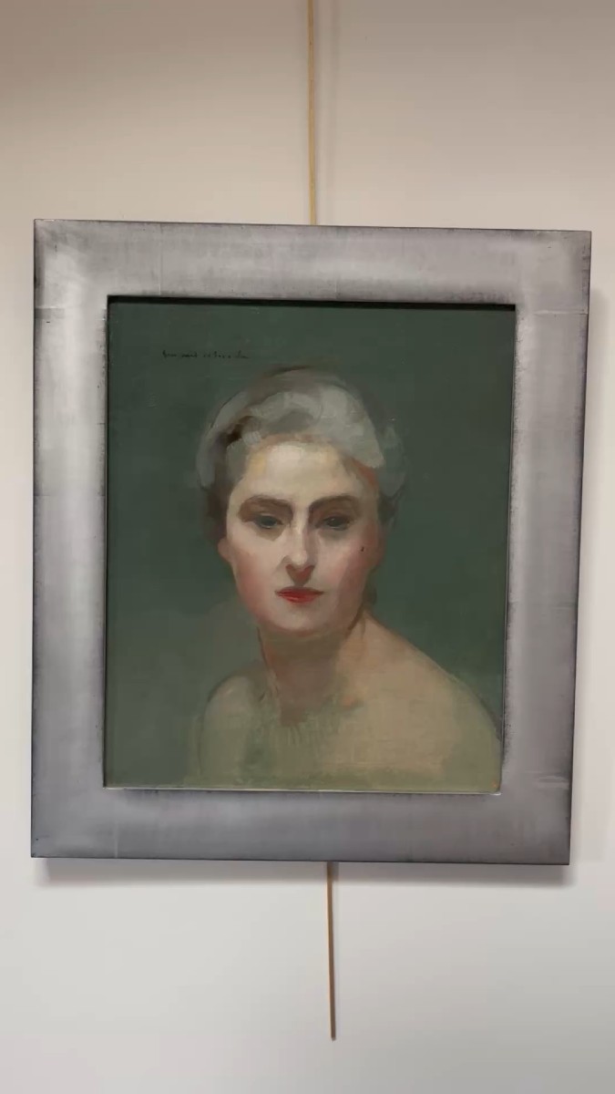 Lucien-victor Guirand De Scévola (1871-1950) Portrait Of His Wife, Oil On Canvas, Signed-photo-5