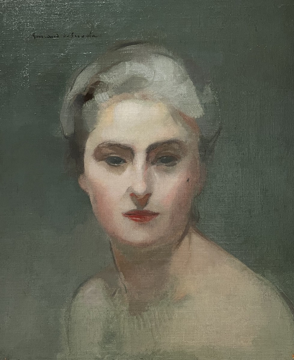 Lucien-victor Guirand De Scévola (1871-1950) Portrait Of His Wife, Oil On Canvas, Signed-photo-7