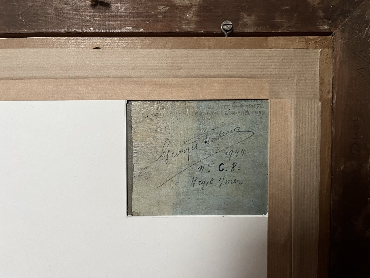 Léon Frédéric (1856-1940)  Paysage marin, Heyst, huile sur toile signée-photo-6