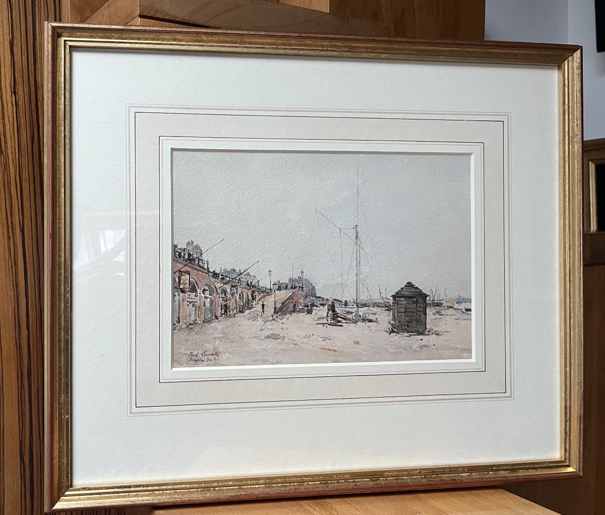 Paul Lecomte (1842-1920) Brighton Beach, 1889, Signed And Dated Watercolor-photo-6