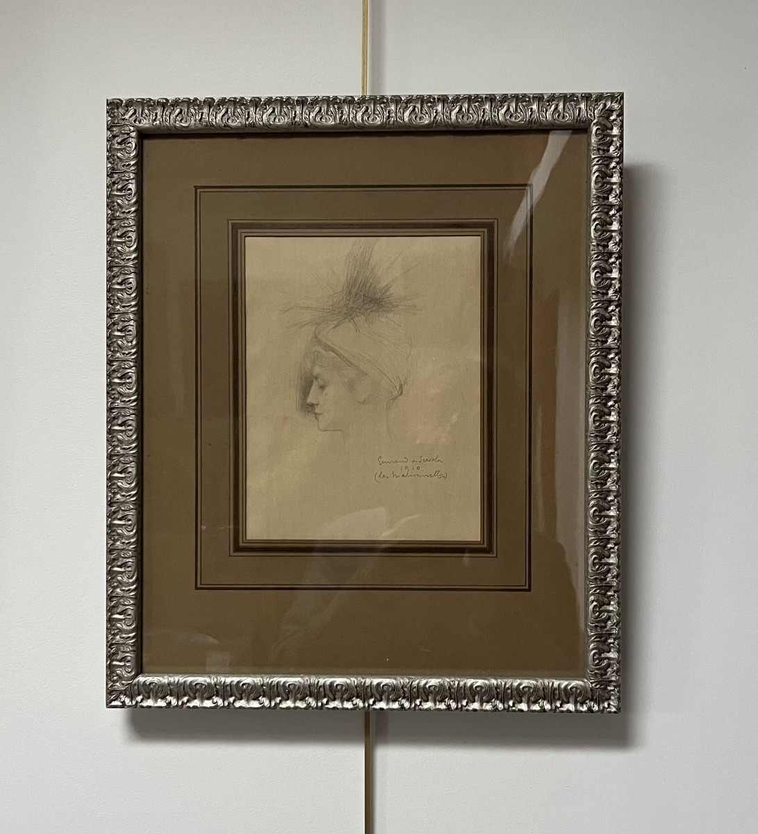 Lucien Victor Guirand de Scevola (1871-1950), Les Marionnettes 1910, dessin signé et daté-photo-3