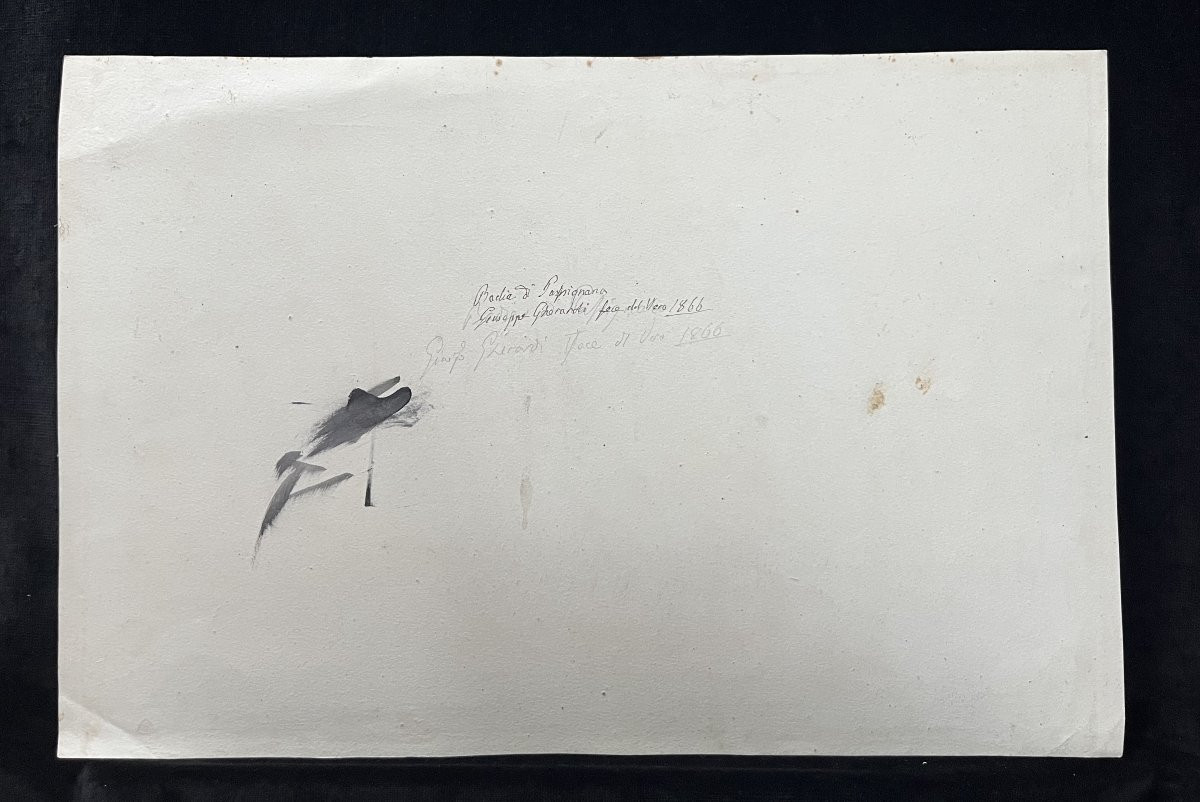 Giuseppe Ghirardi (1788-1884) Badia Di Passignano, 1866, Ink And Ink Wash-photo-1