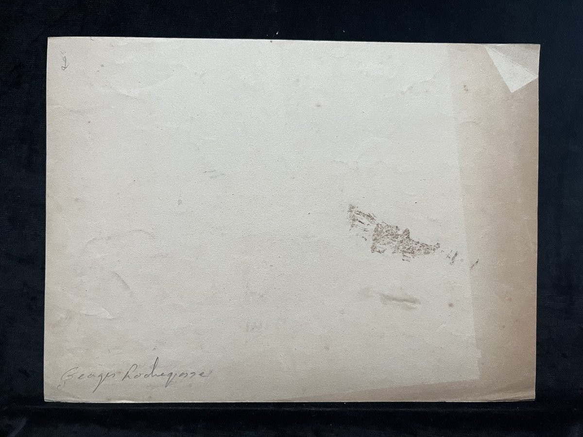 Attribué à Georges Antoine Rochegrosse (1859-1938) Femme versant de l'eau, dessin-photo-4