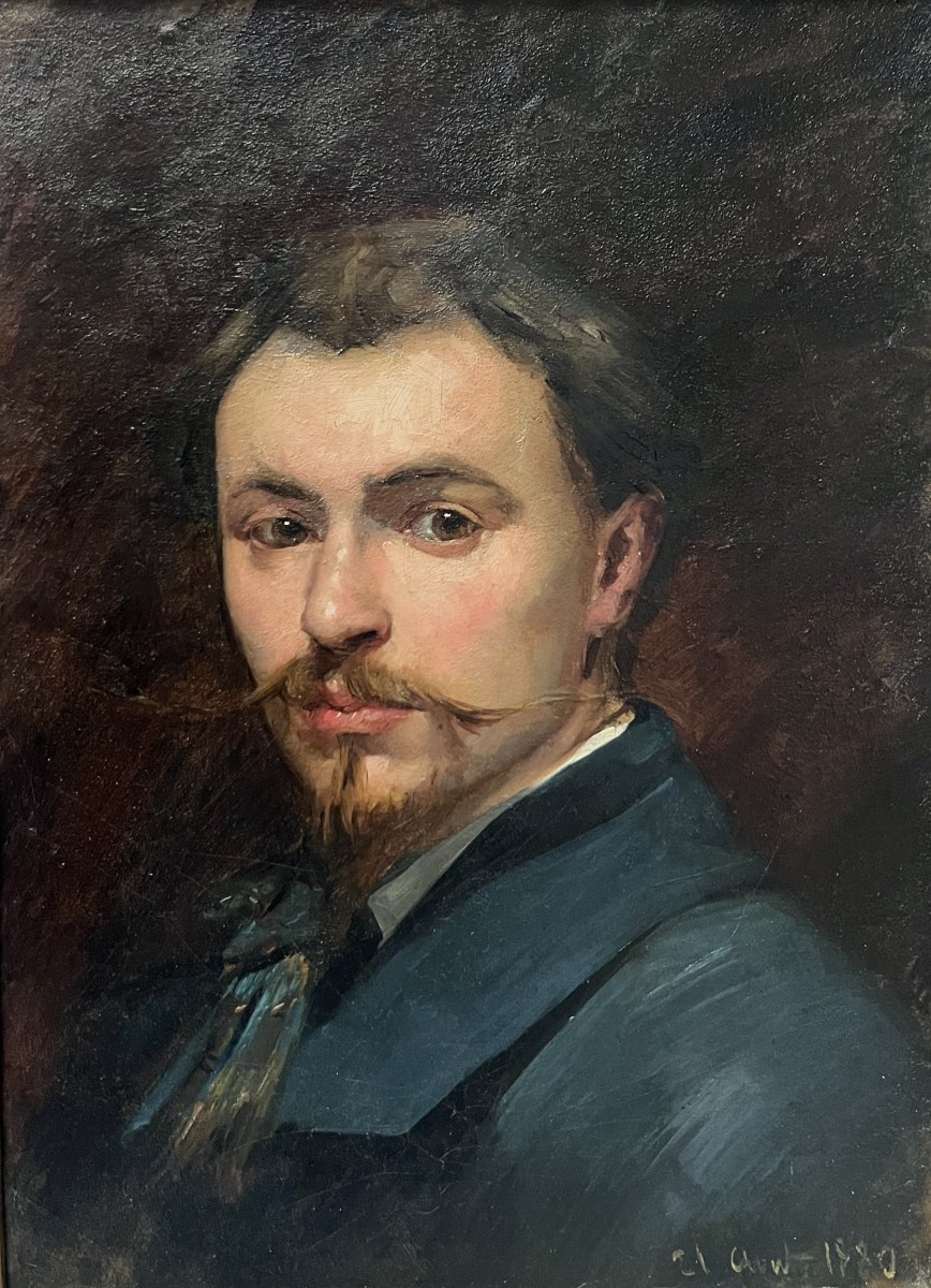 École française du XIXe siècle Portrait d'homme, 1880, huile sur toile