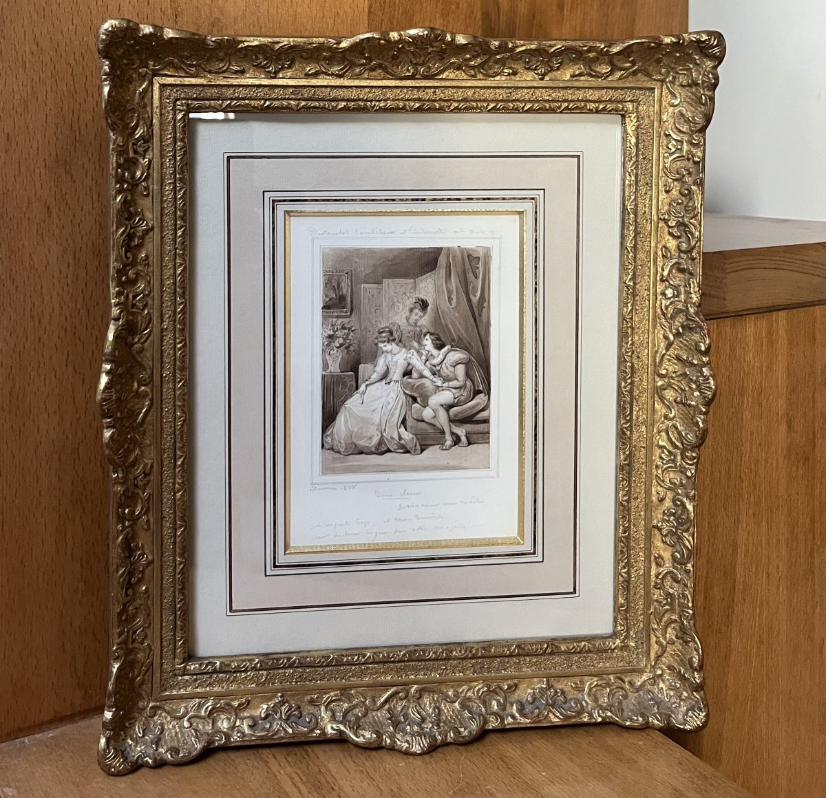 Eugène Devéria (1805-1865) Dona Clarice, Drawing Of 1828, Signed And Dated-photo-6
