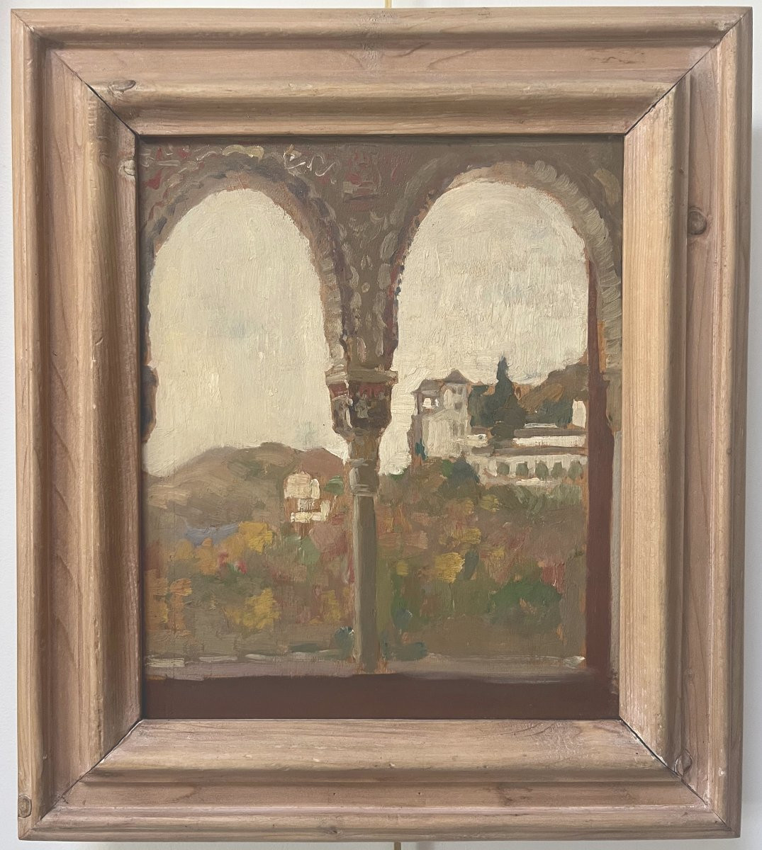 James Kerr-lawson (1864-1939) View Of The Alhambra, Granada, Oil On Panel-photo-2