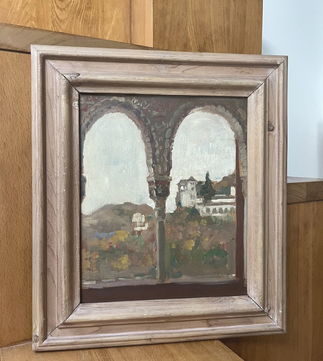 James Kerr-lawson (1864-1939) View Of The Alhambra, Granada, Oil On Panel-photo-7