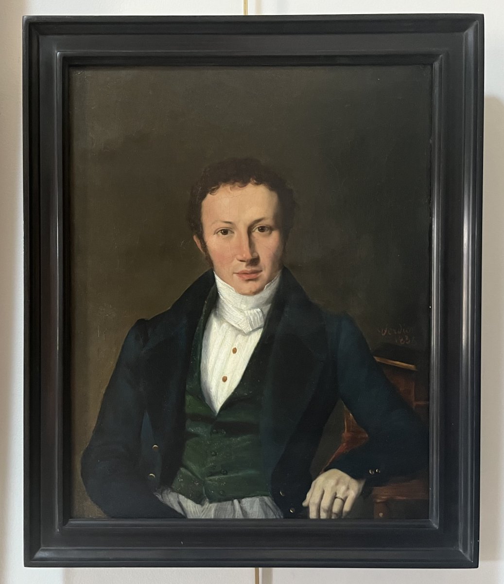 Marcel Antoine Verdier (1817–1856), *portrait Of A Young Man*, 1835, Oil On Canvas, Signed  -photo-2