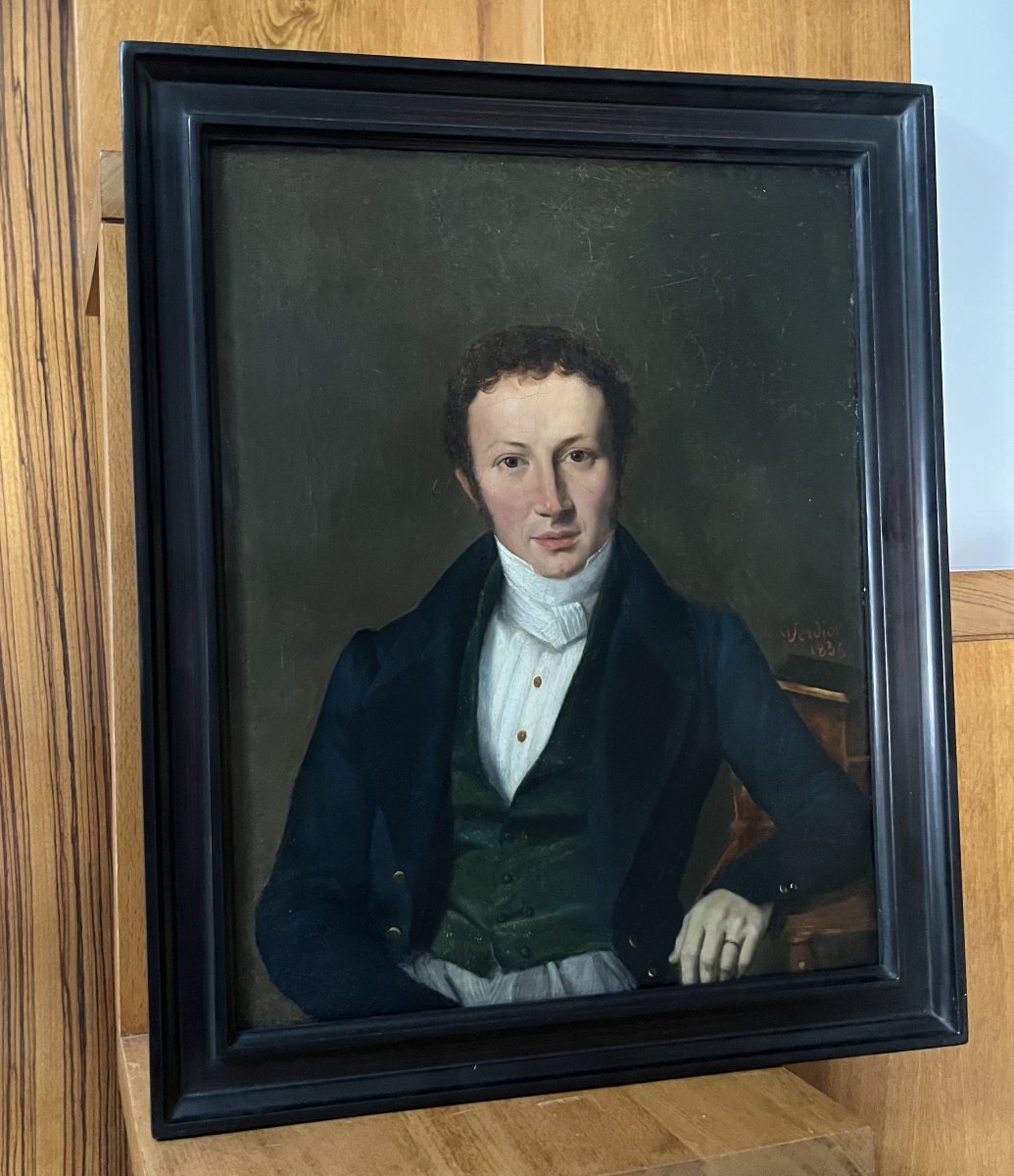 Marcel Antoine Verdier (1817–1856), *portrait Of A Young Man*, 1835, Oil On Canvas, Signed  -photo-4