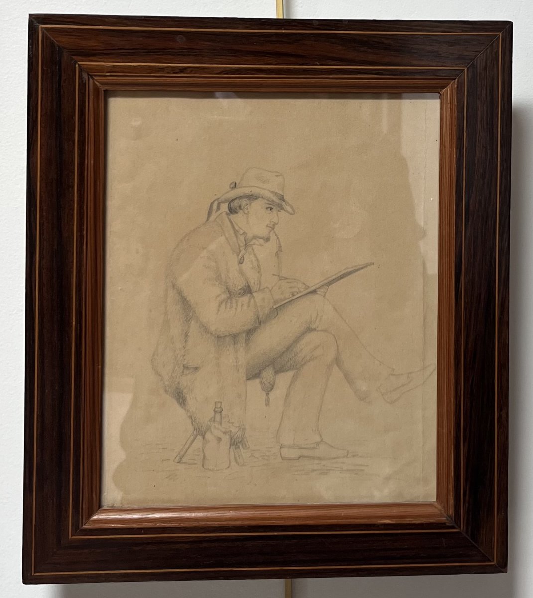École romantique, Portrait d'un artiste au travail, dessin-photo-2