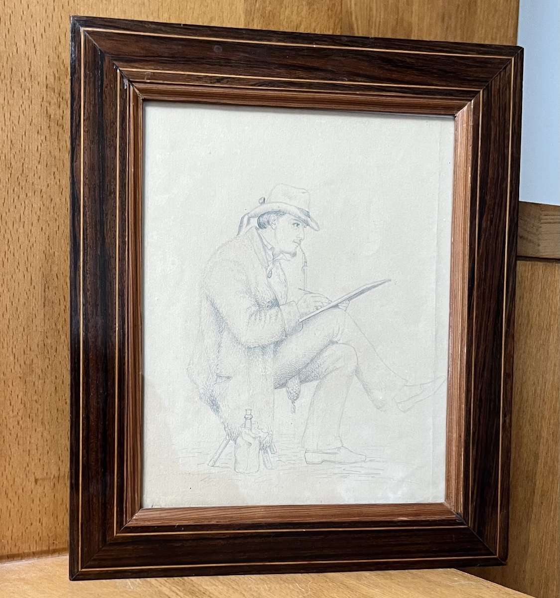 École romantique, Portrait d'un artiste au travail, dessin-photo-5