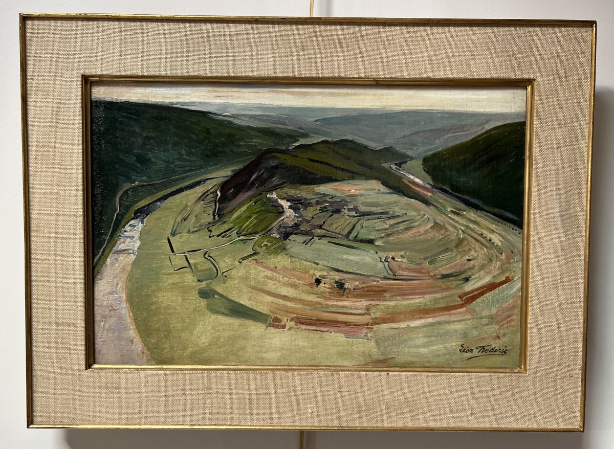 Léon Frédéric (1856–1940) *the Giant's Tomb*, Ca. 1910  Oil On Panel, Signed-photo-2