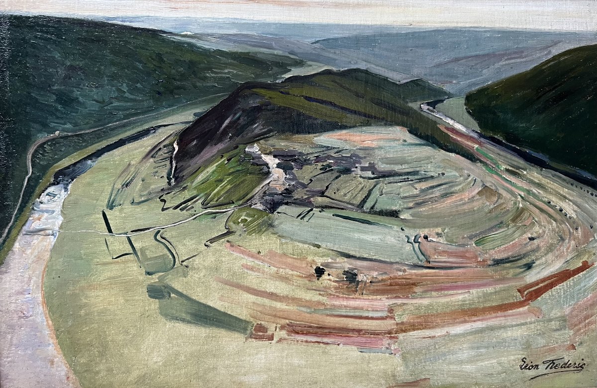 Léon Frédéric (1856–1940) *the Giant's Tomb*, Ca. 1910  Oil On Panel, Signed