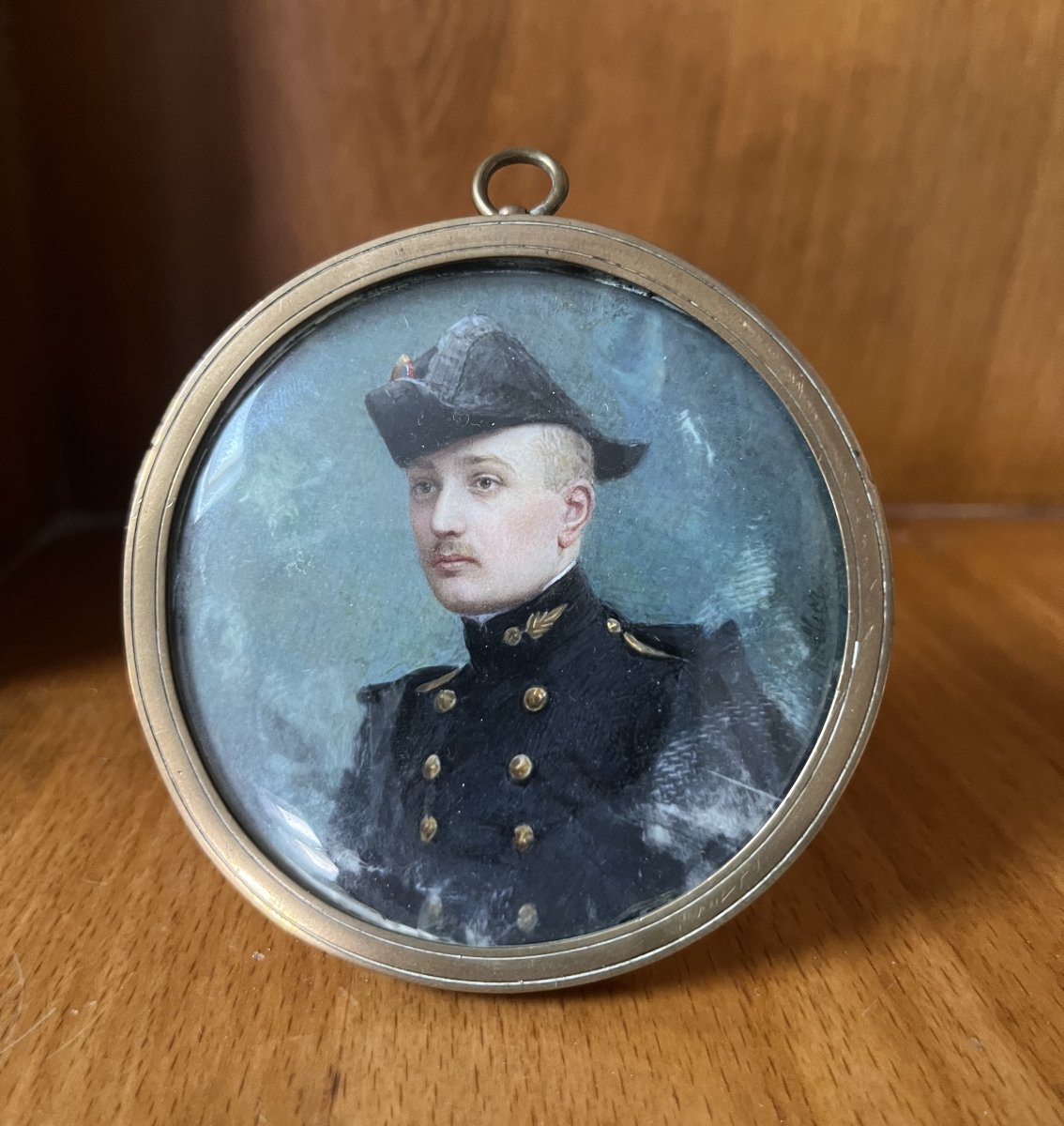 Portrait Miniature Of A Polytechnique Student, Gouache On Paper, Circa 1880–1910-photo-3