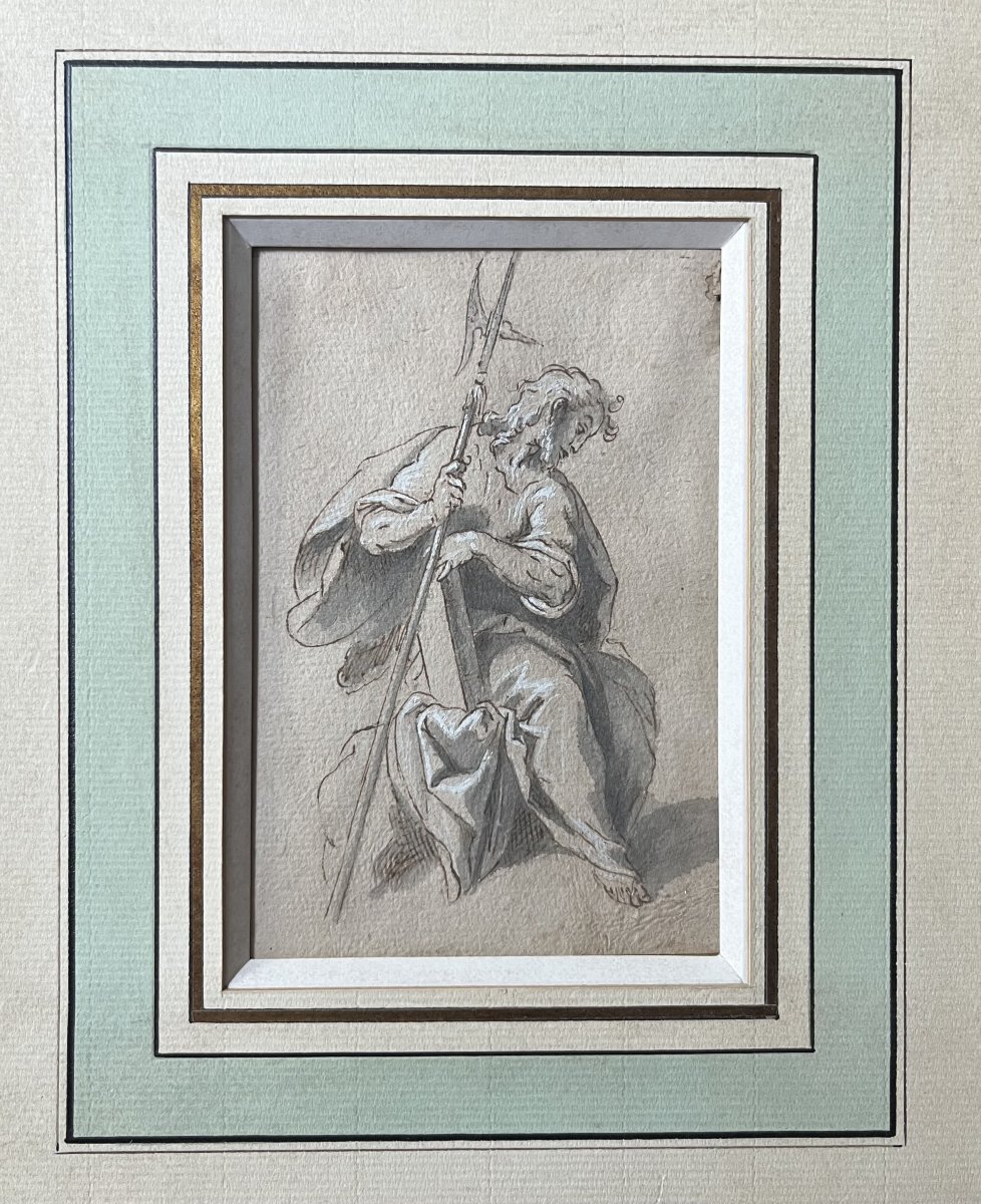  École génoise, fin du XVIIe siècle, Saint Jude Thaddée Plume et encre sur papier-photo-4