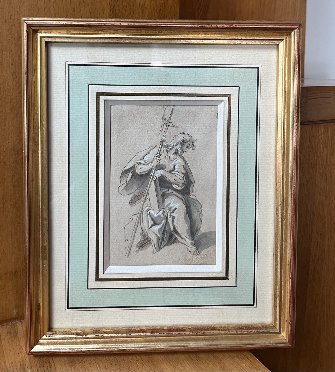  École génoise, fin du XVIIe siècle, Saint Jude Thaddée Plume et encre sur papier-photo-4