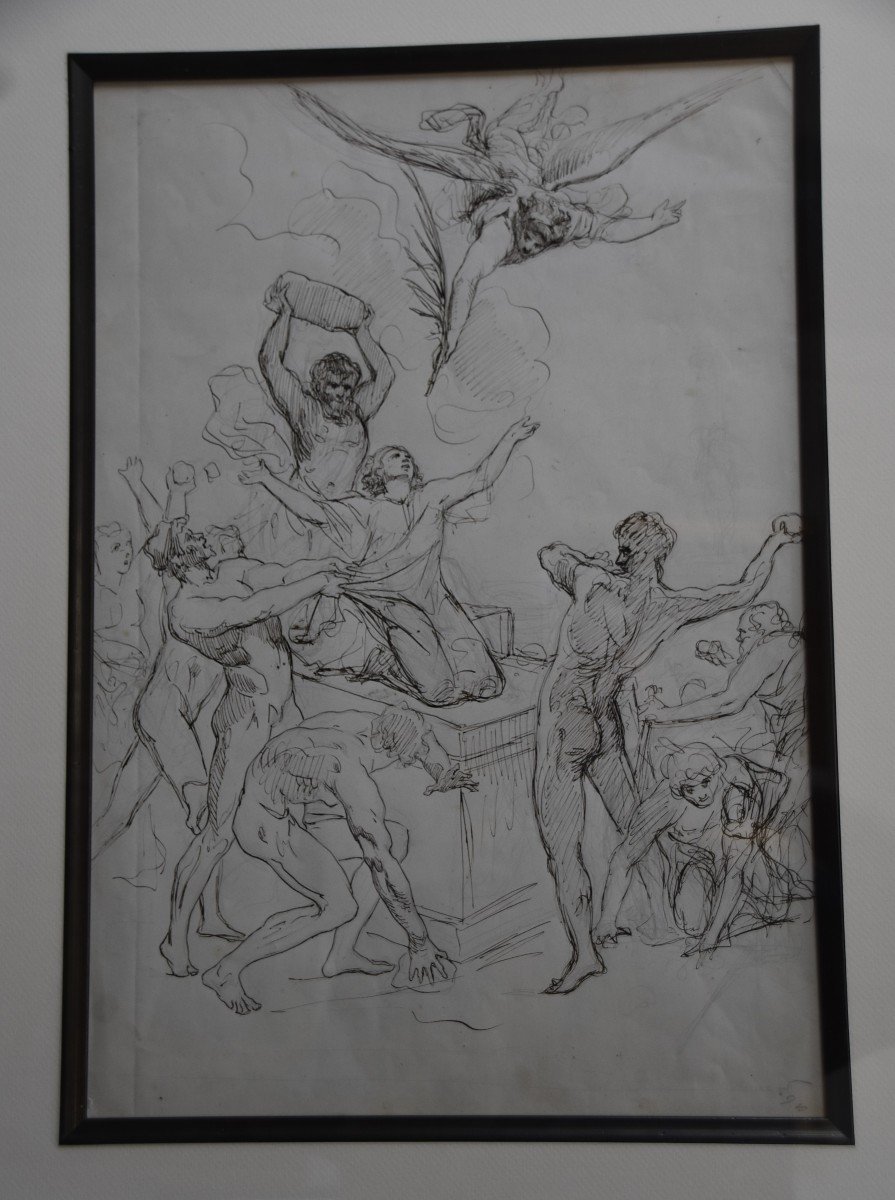 Alexis Mossa (1844-1926) The Martyrdom Of Saint Stephen-photo-4