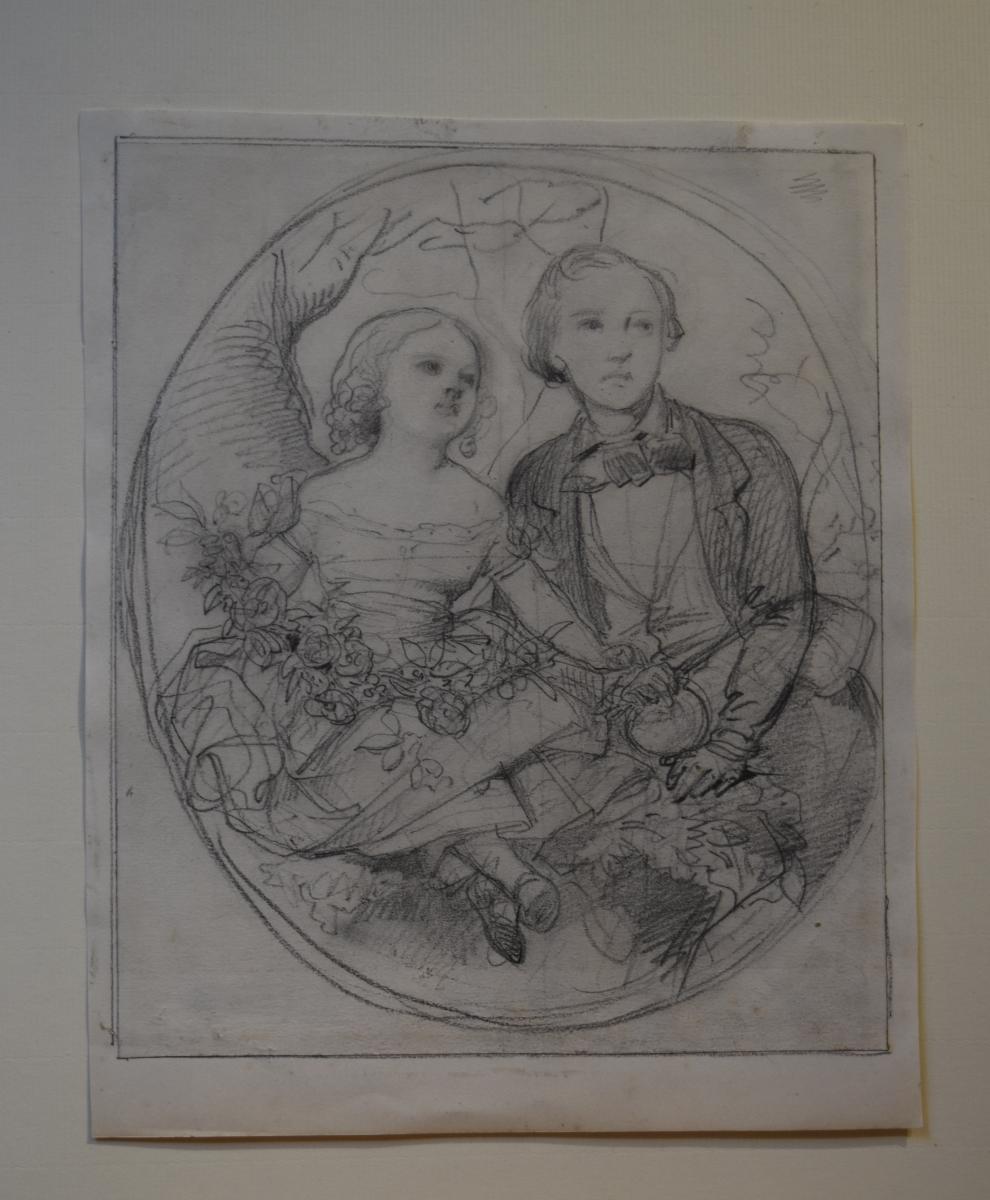 Eugène Devéria (1805-1865) Two Children, Study-photo-2